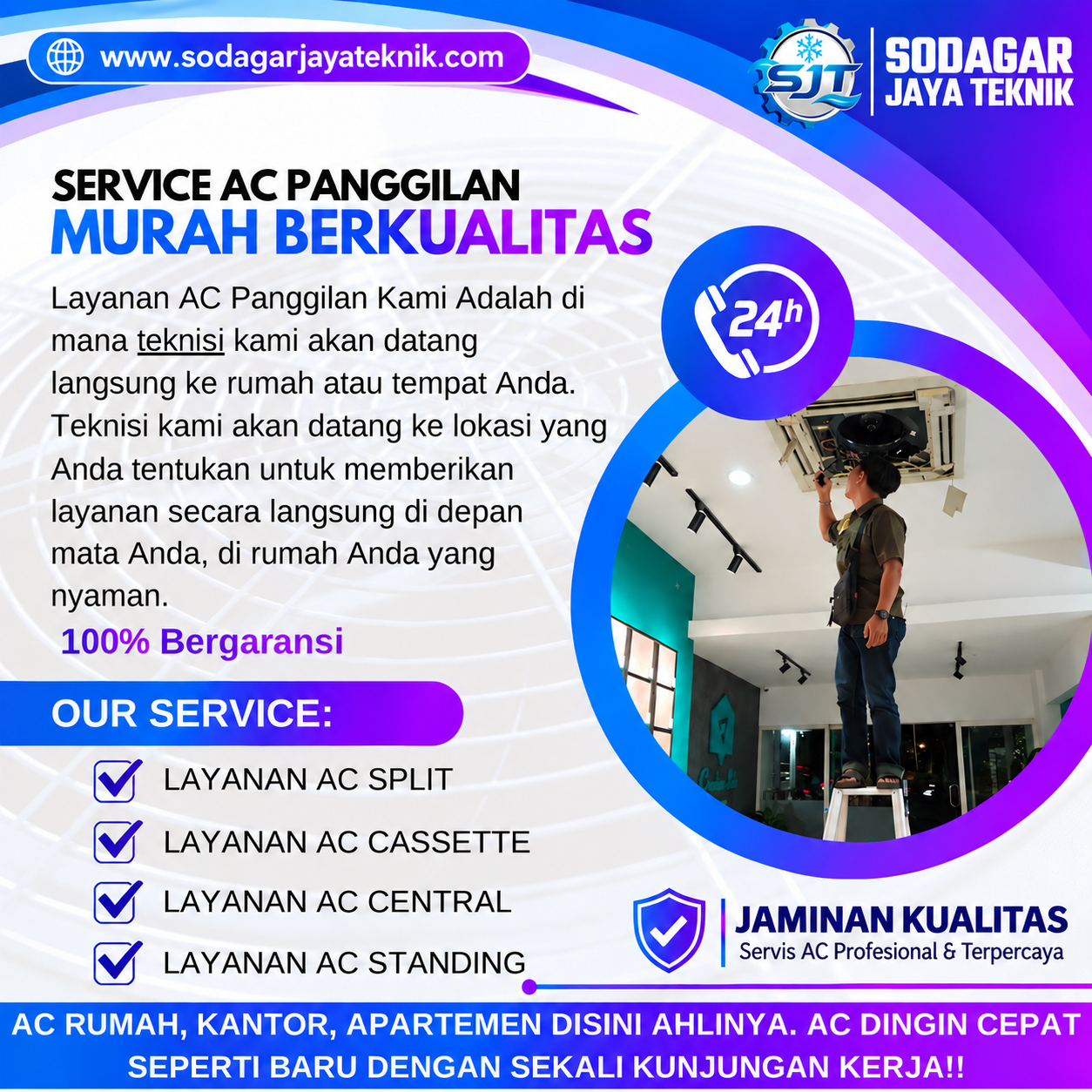 Spesialis layanan service AC Sodagar Jaya Teknik